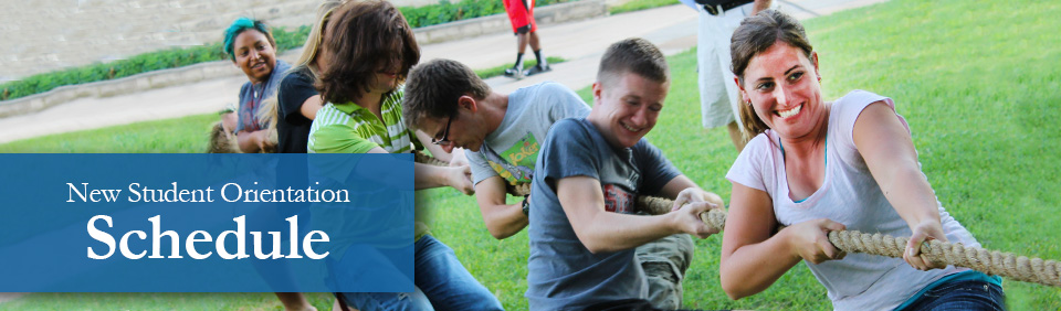 Orientation 2013 Schedule