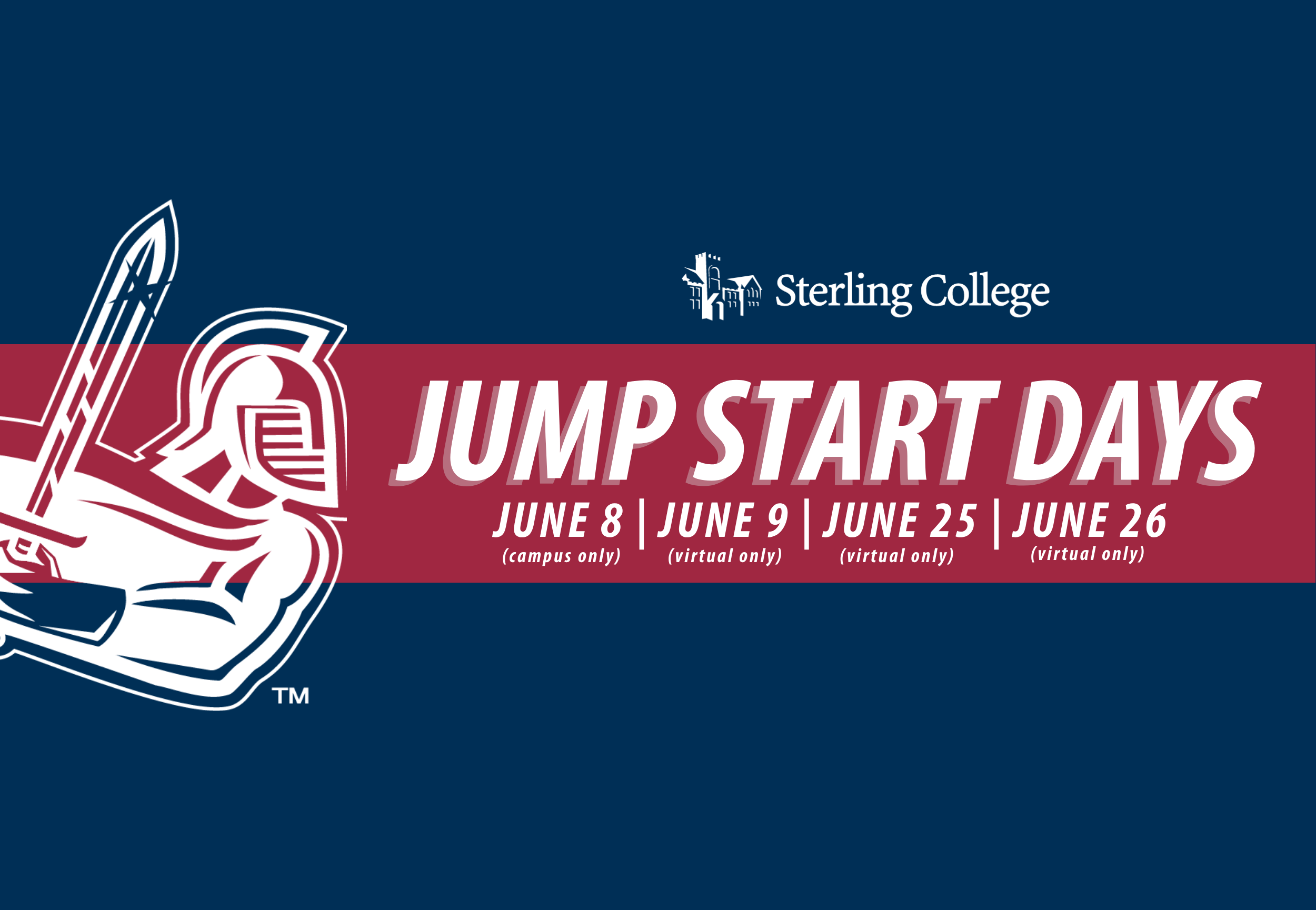 Jump Start Days Promotion featuring the Warrior Logo and dates