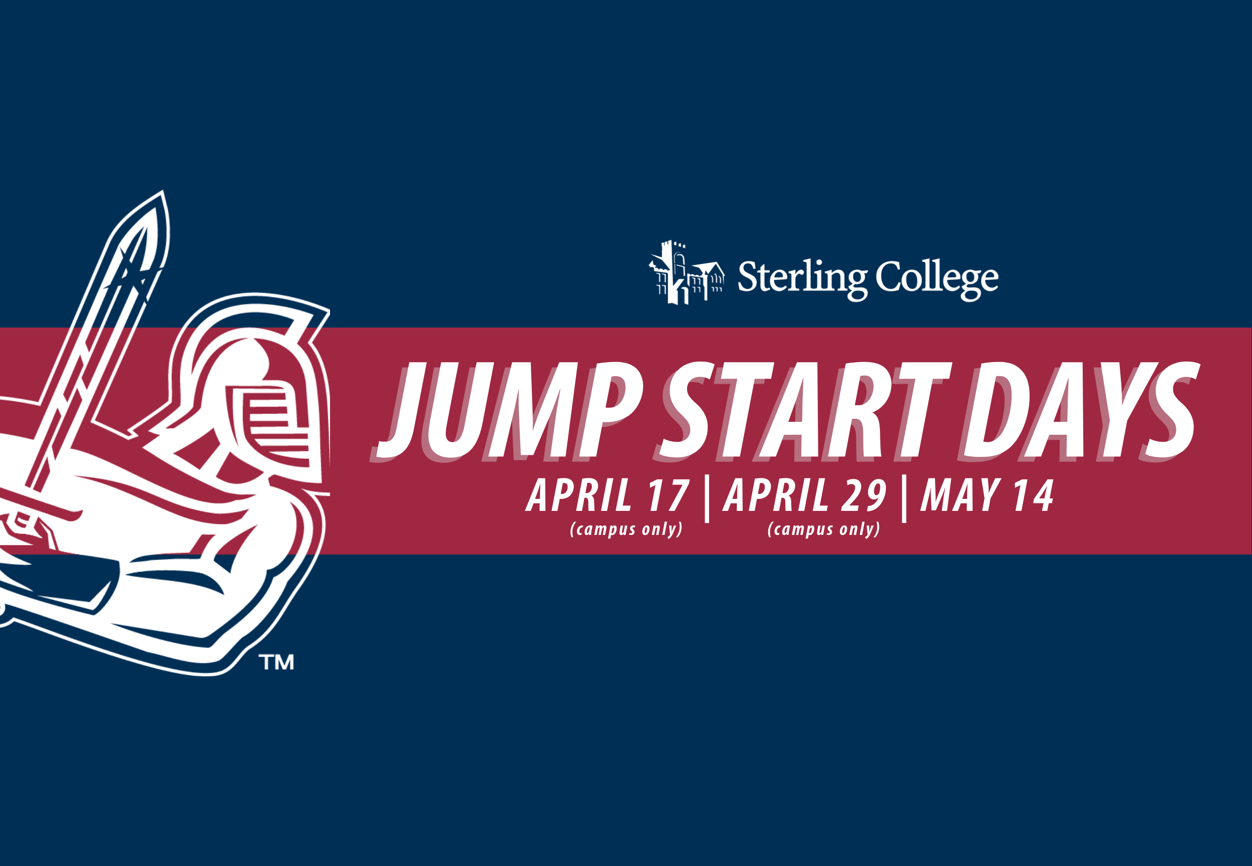 Jump Start Days Promotion featuring the Warrior Logo and dates