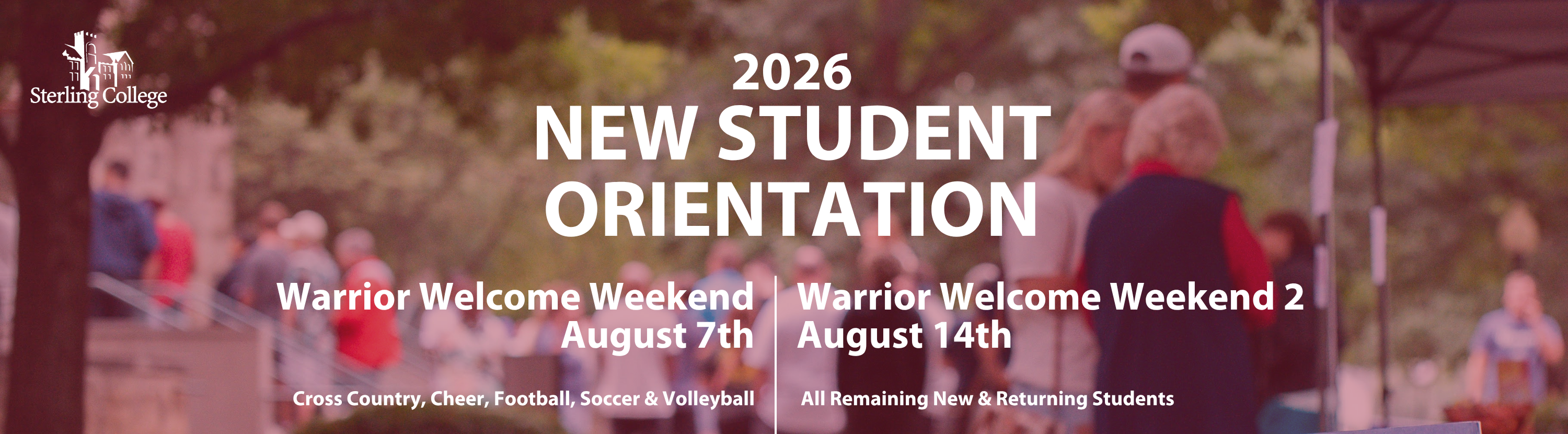 Sterling College New Student Orientation Schedule Promotion