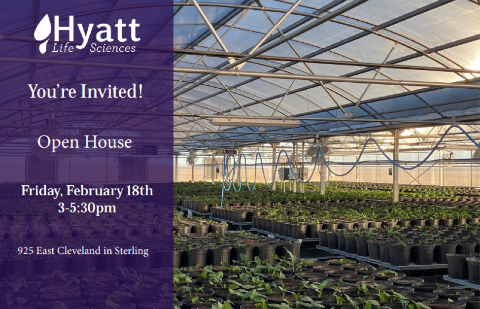 Hyatt Life Sciences Greenhouse Tour, Friday, April 1st, 3:30 PM Meet at parking lot on south side of Student Union 