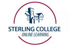 sterling college online logo with red circle around it