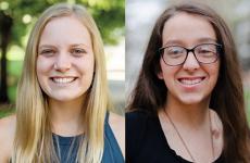 Left to right: Sterling College students Sydney Bangert and Johanna Beck