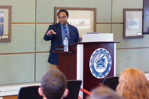 Sterling College hosted speaker Jemar Tisby, president of The Witness: A Black Christian Collective, as the plenary speaker for their second annual Undergraduate Humanities Conference on Saturday, March 24, 2018. With a theme of “Reformations,” four stude
