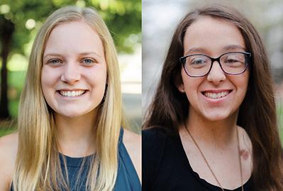 Left to right:  Sterling College students Sydney Bangert and Johanna Beck