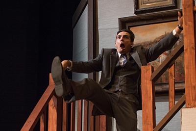 Matt Scharff performs in SC's recent production of "Noises Off!" - Sterling College