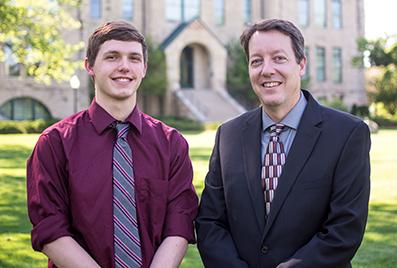(Left to right) Gage Brookman and Ken Troyer - Sterling College