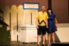  Charlie Brown, played by Will Dutton of Sterling, Kansas, and Lucy Van Pelt, played by Elle Crook of Piedmont, Kansas, rehearse for “You’re a Good Man, Charlie Brown,” opening Thursday, Feb. 1, 2018, at Sterling College. The musical will run Feb. 1-3 at 