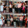 Large group of people at a ribbon cutting
